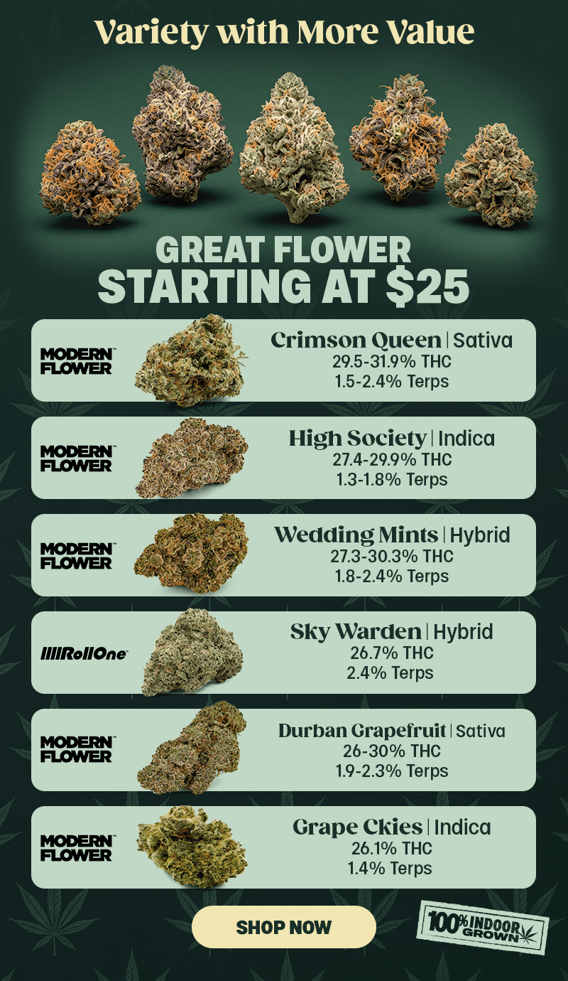 Great Flower Starting At $25 - Cannabis deal image