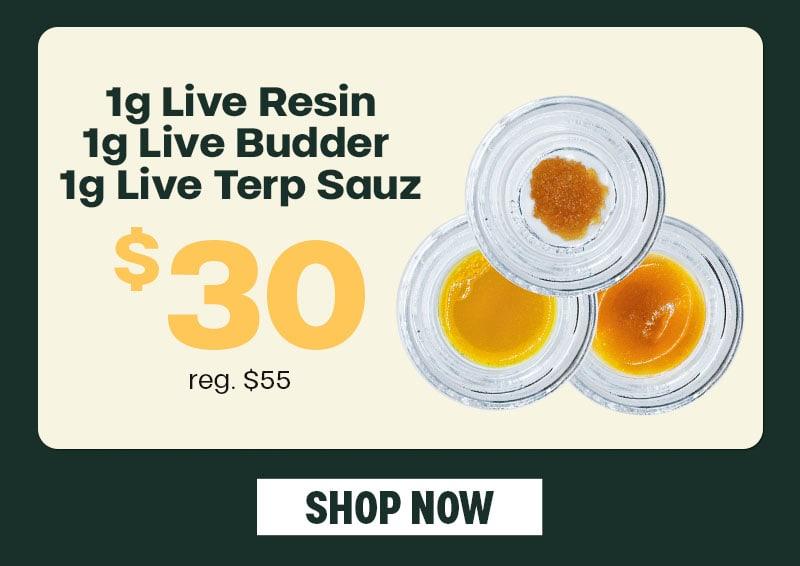 Concentrates Special: $30 for 1g - Cannabis deal image