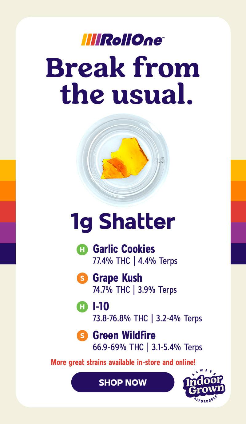 Shatter Deals and Indoor Grown Flower