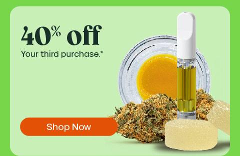 40% Off Your Third Purchase! - Cannabis deal image