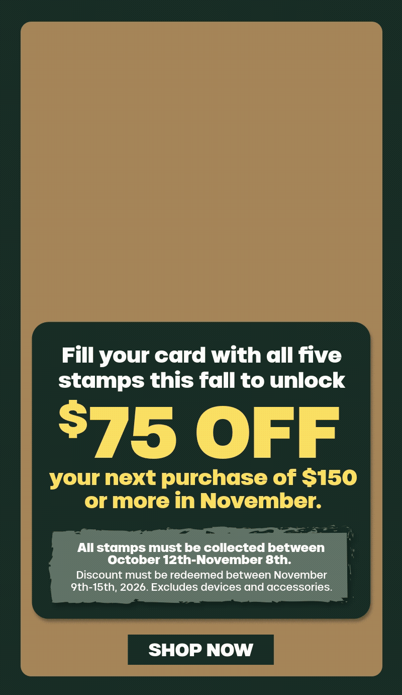 $75 Off $150 Purchase with Stamp Card
