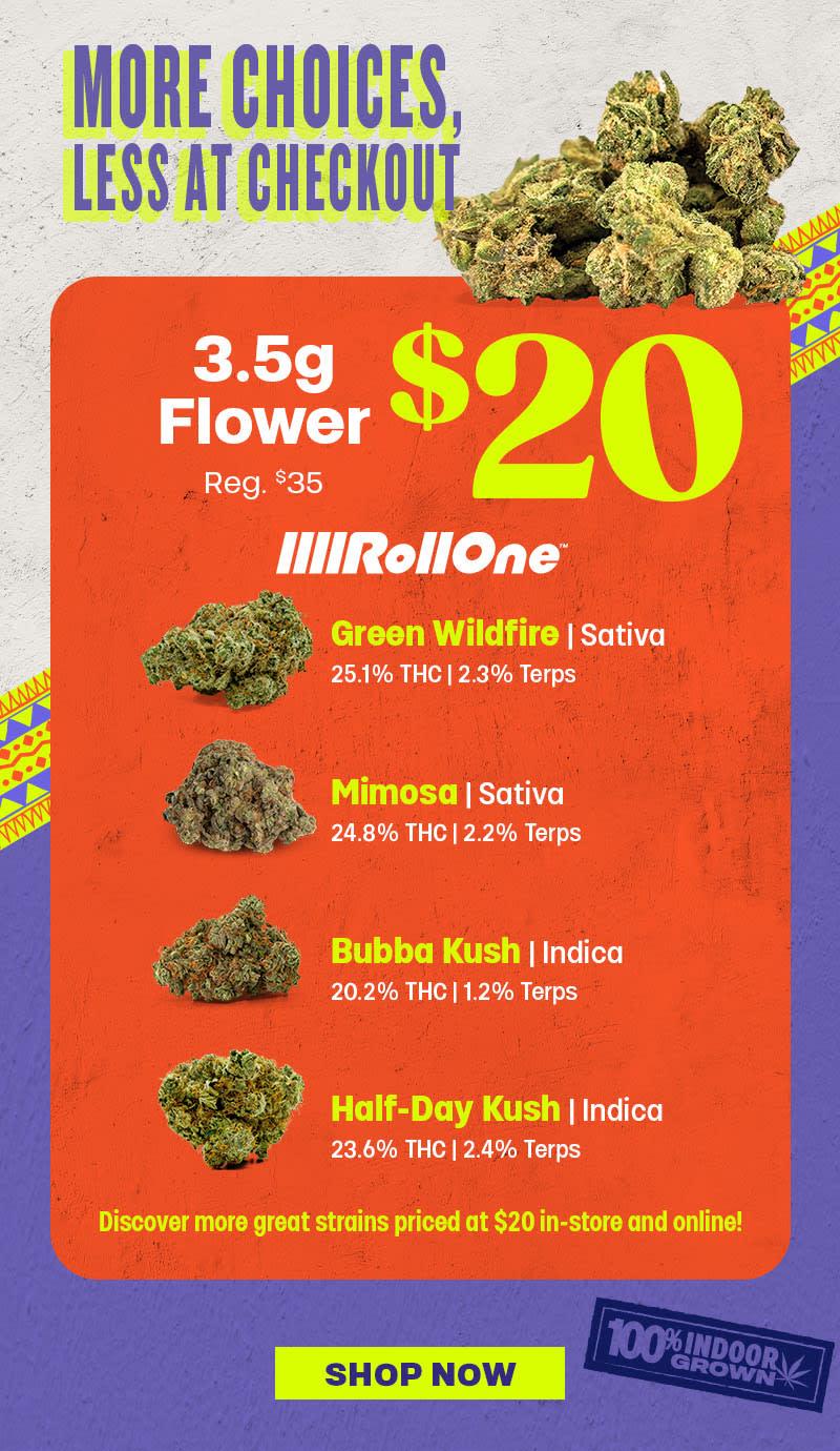 Flower Deals: 3.5g for $20 - Cannabis deal image
