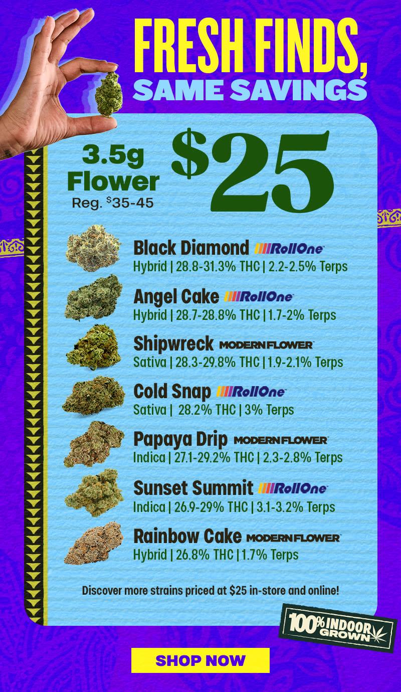 3.5g Flower for $25, All Strains Included - Cannabis deal image