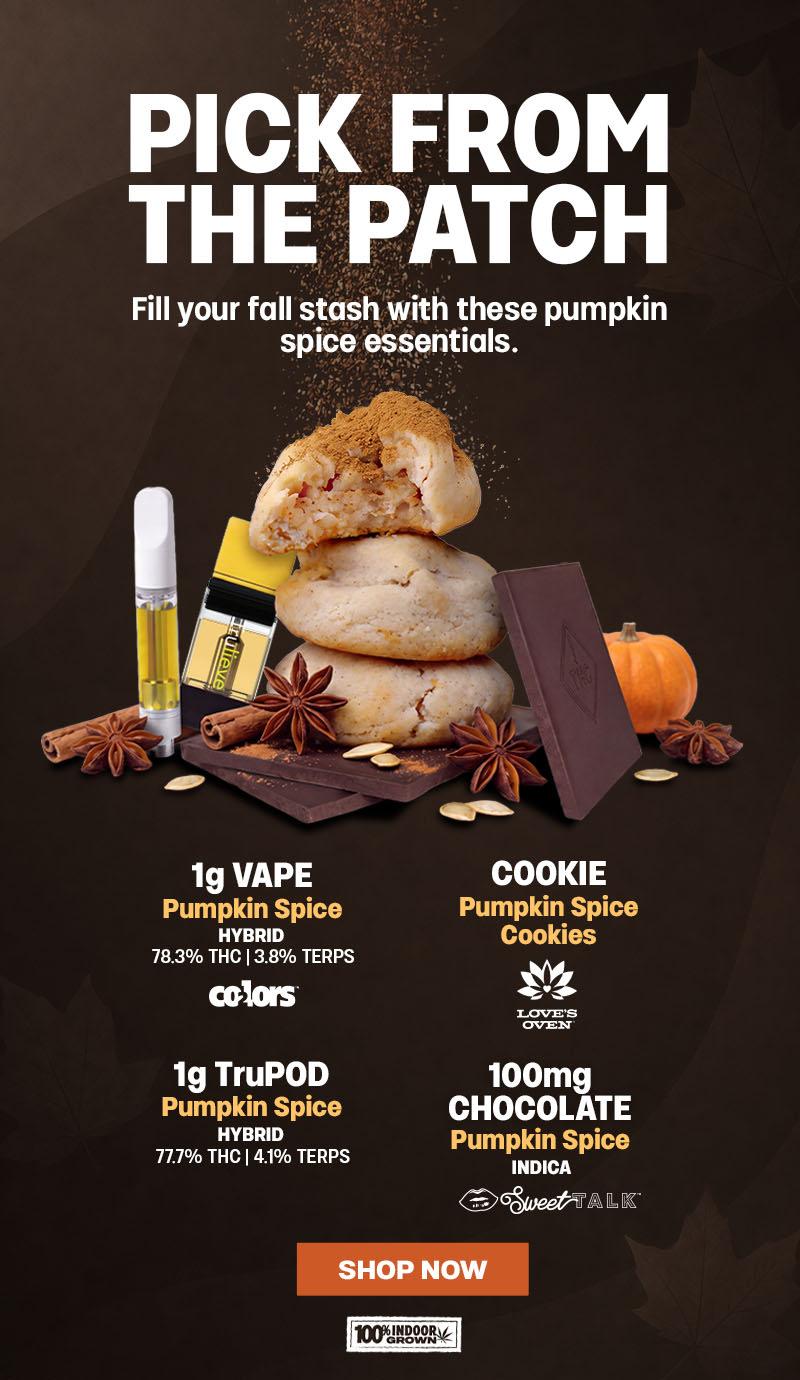 Pumpkin Spice Essentials Featured Products - Cannabis deal image
