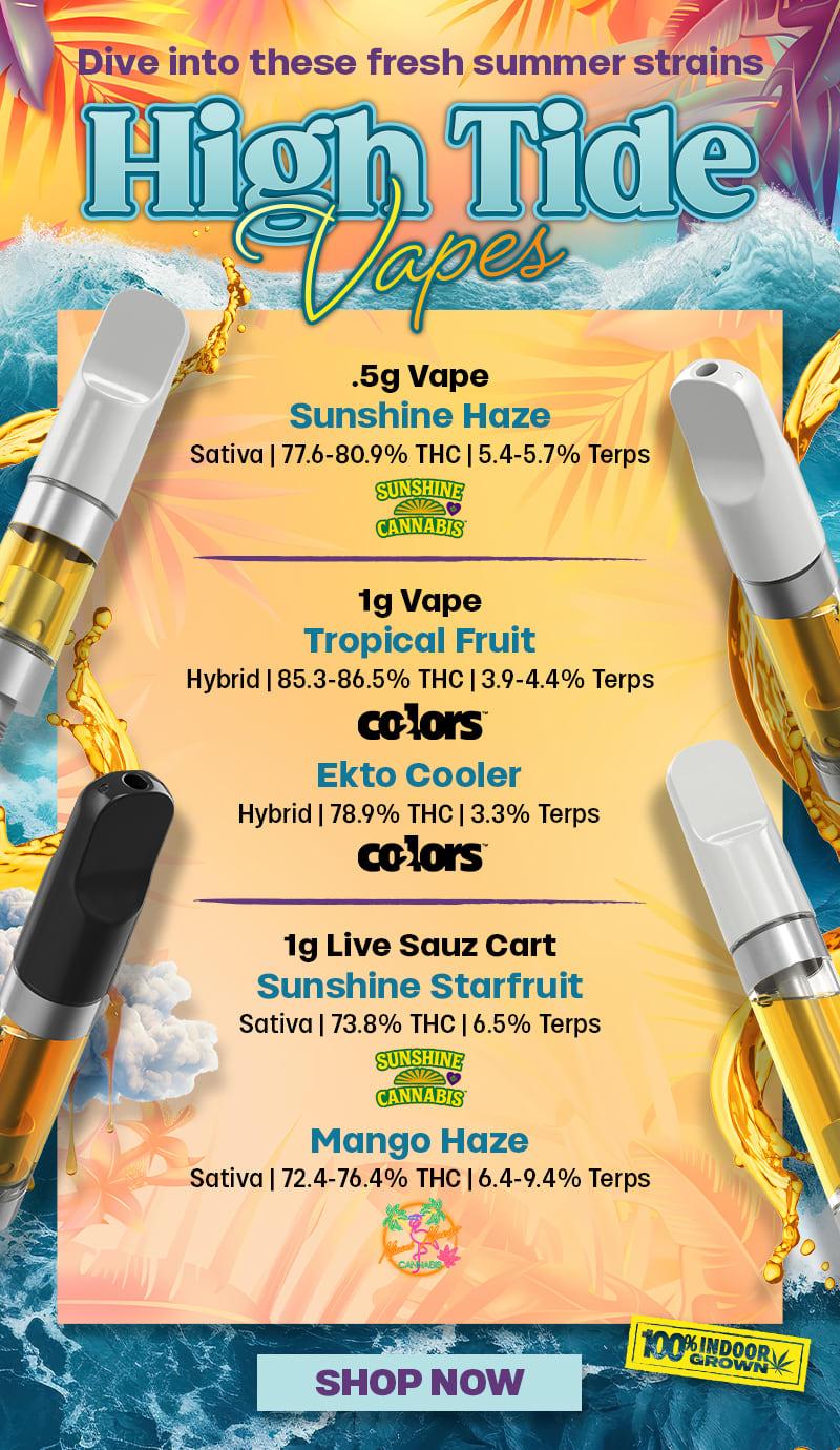 Featured Summer Vapes with THC/Terp Stats
