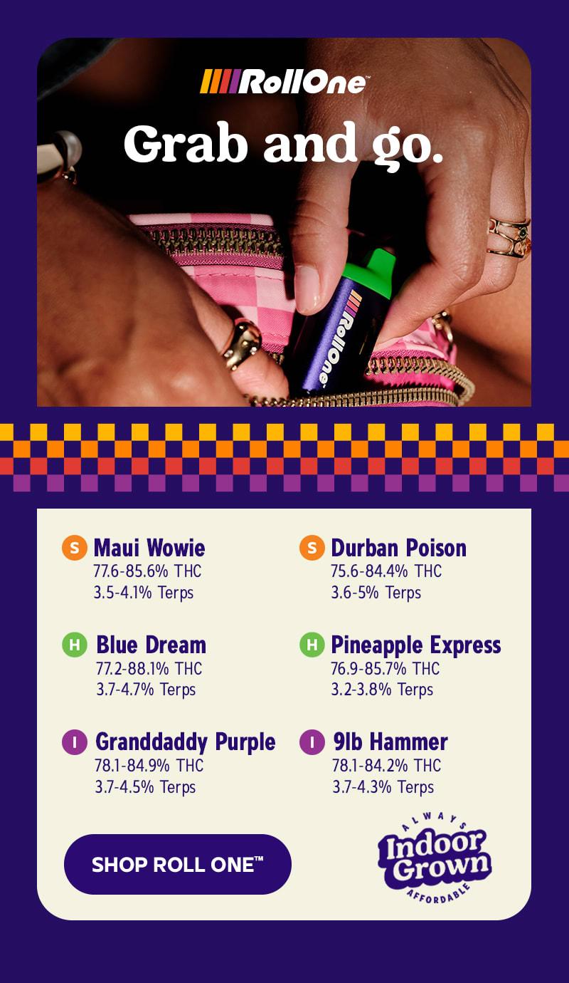 Roll One Grab and Go Flower Lineup
