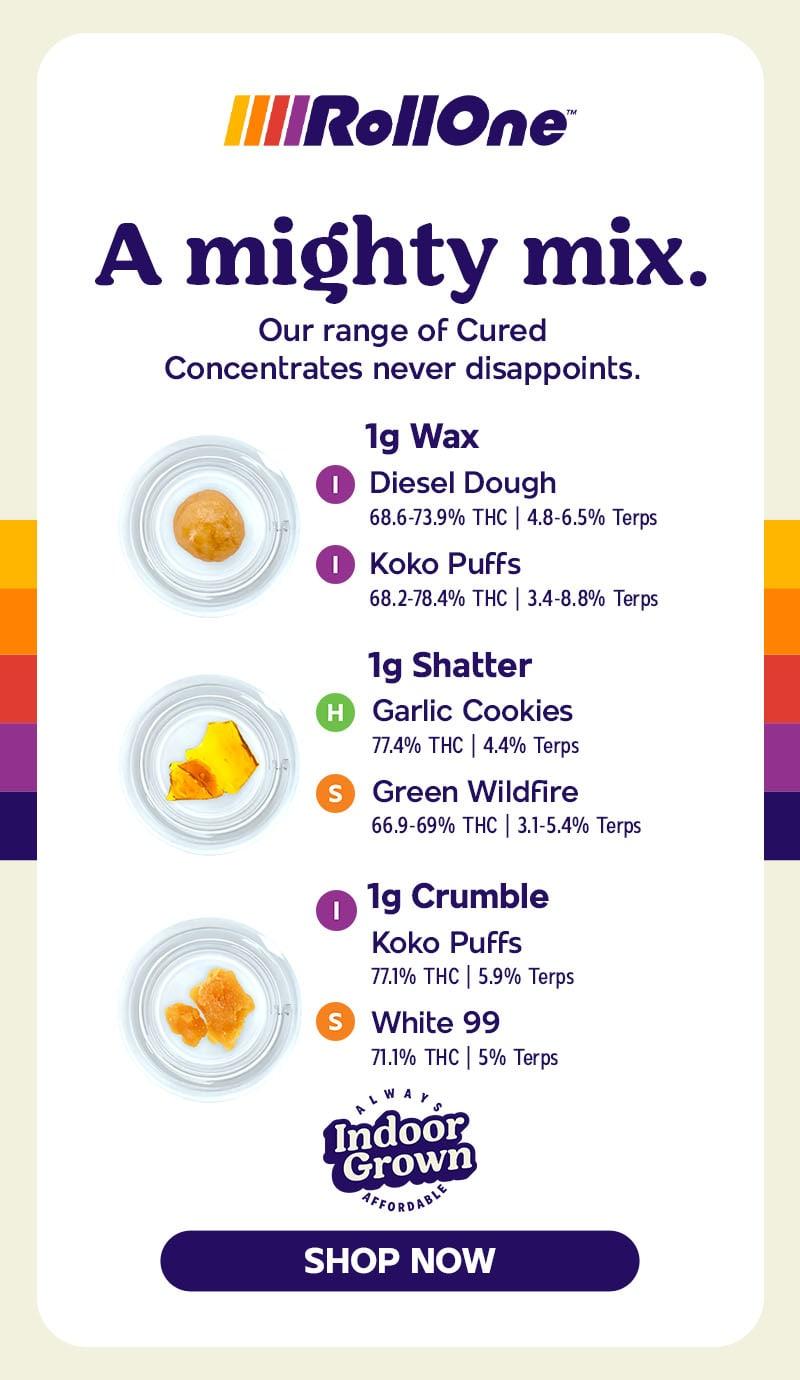 Featured Concentrates with Potency Info
