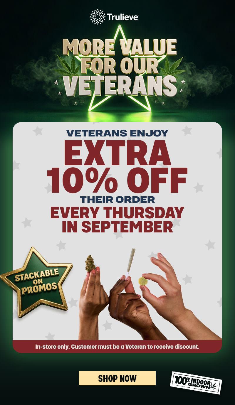 Veterans 10% Off September Thursdays