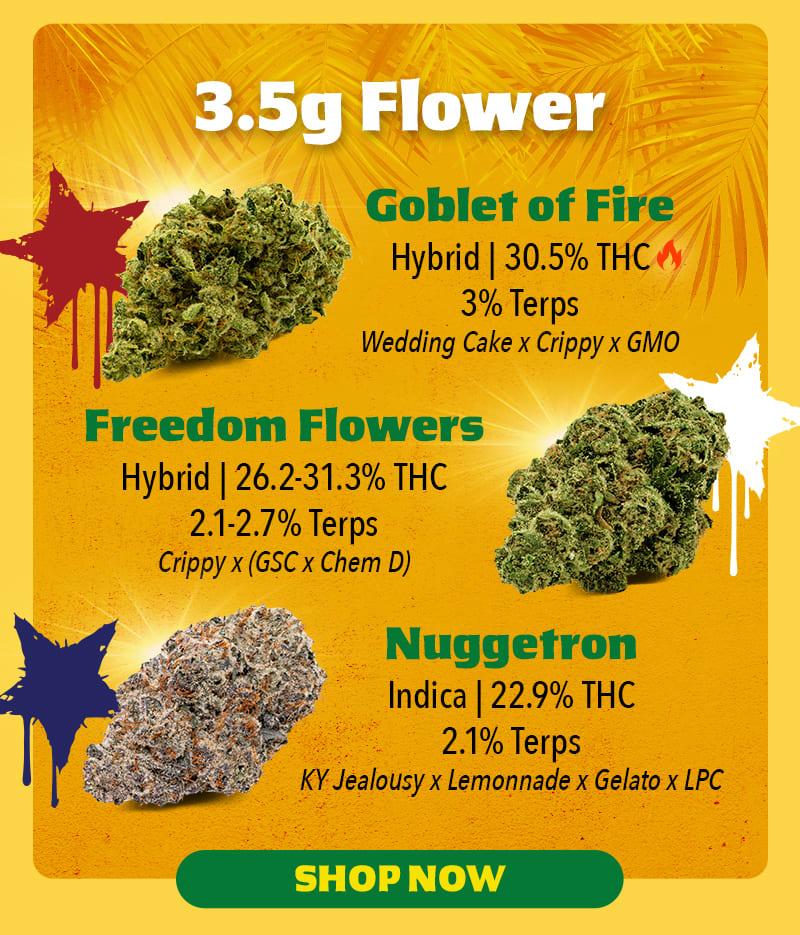 Featured 3.5g Flower Strains - Cannabis deal image