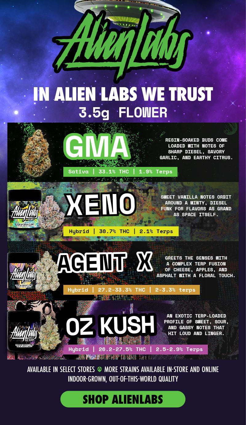 Featured Alien Labs 3.5g Flower Strains