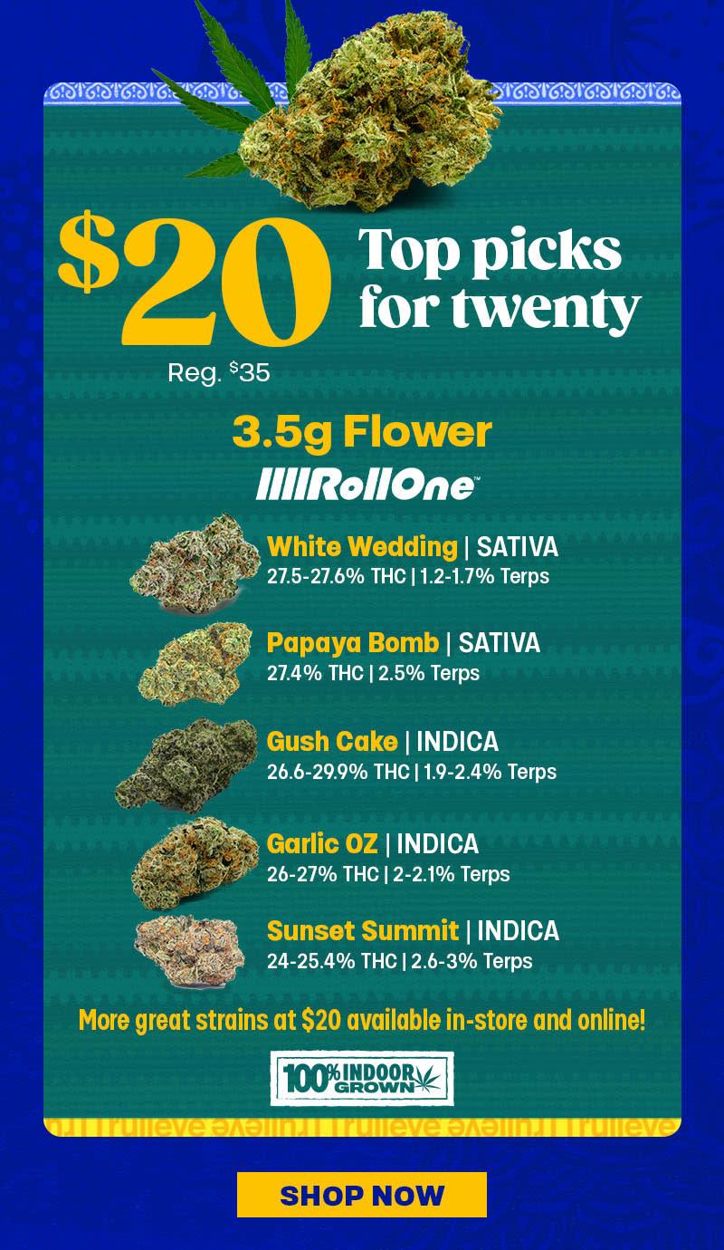 Top Picks for Twenty: $20 Flower Deals