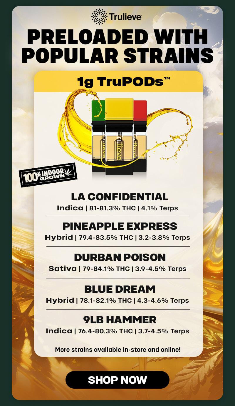 Featured: 1g TruPODs Popular Strains - Cannabis deal image