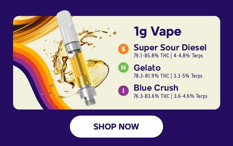 Featured 1g Vapes with Potency Details - Cannabis deal image