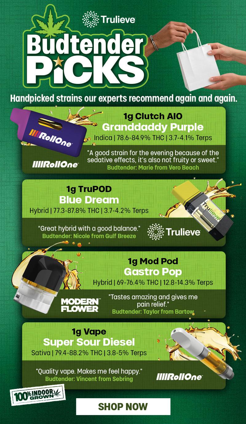 Featured Budtender Picks: Vapes & Concentrates