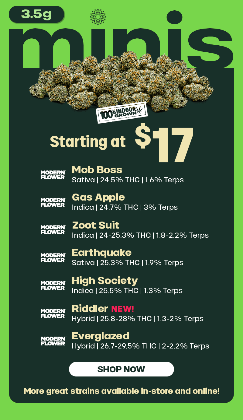 3.5g Minis Starting at $17 - Cannabis deal image