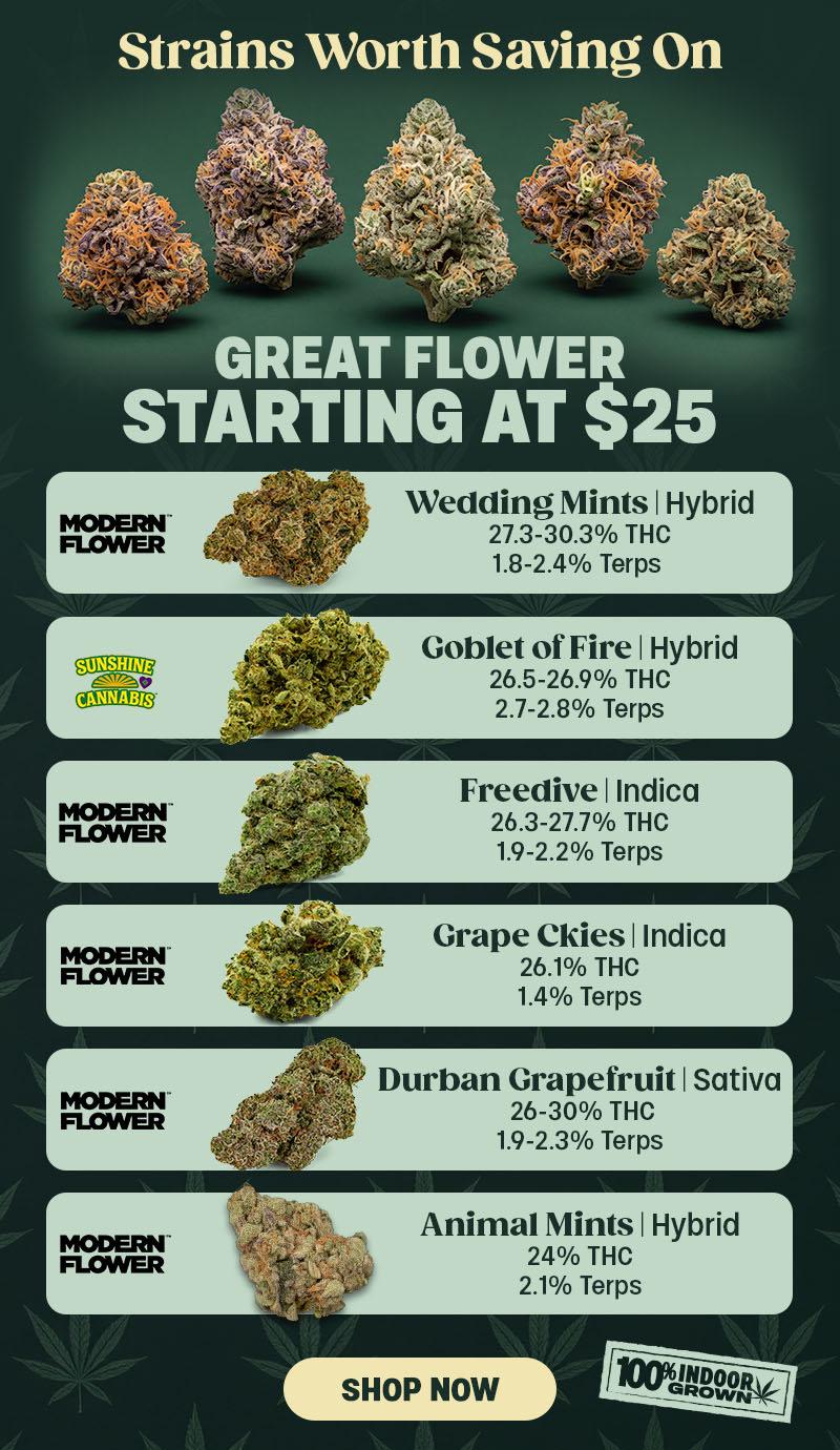 Great Flower Starting at $25 - Cannabis deal image