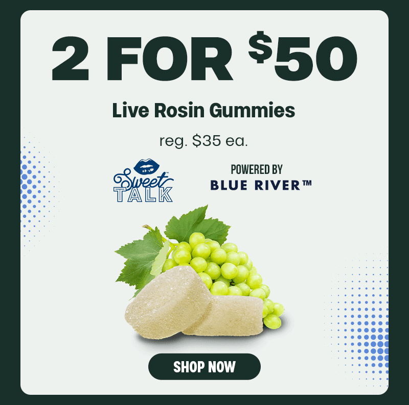 2 For $50 Live Rosin Gummies - Cannabis deal image
