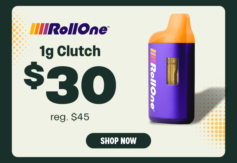 RollOne 1g Clutch Vape $30 Deal - Cannabis deal image