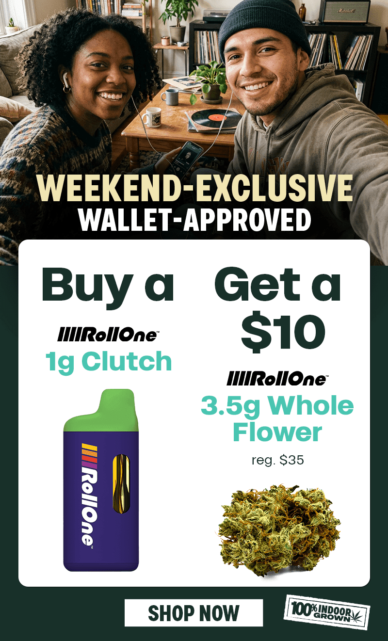 Buy 1g Clutch, Get $10 Off Flower