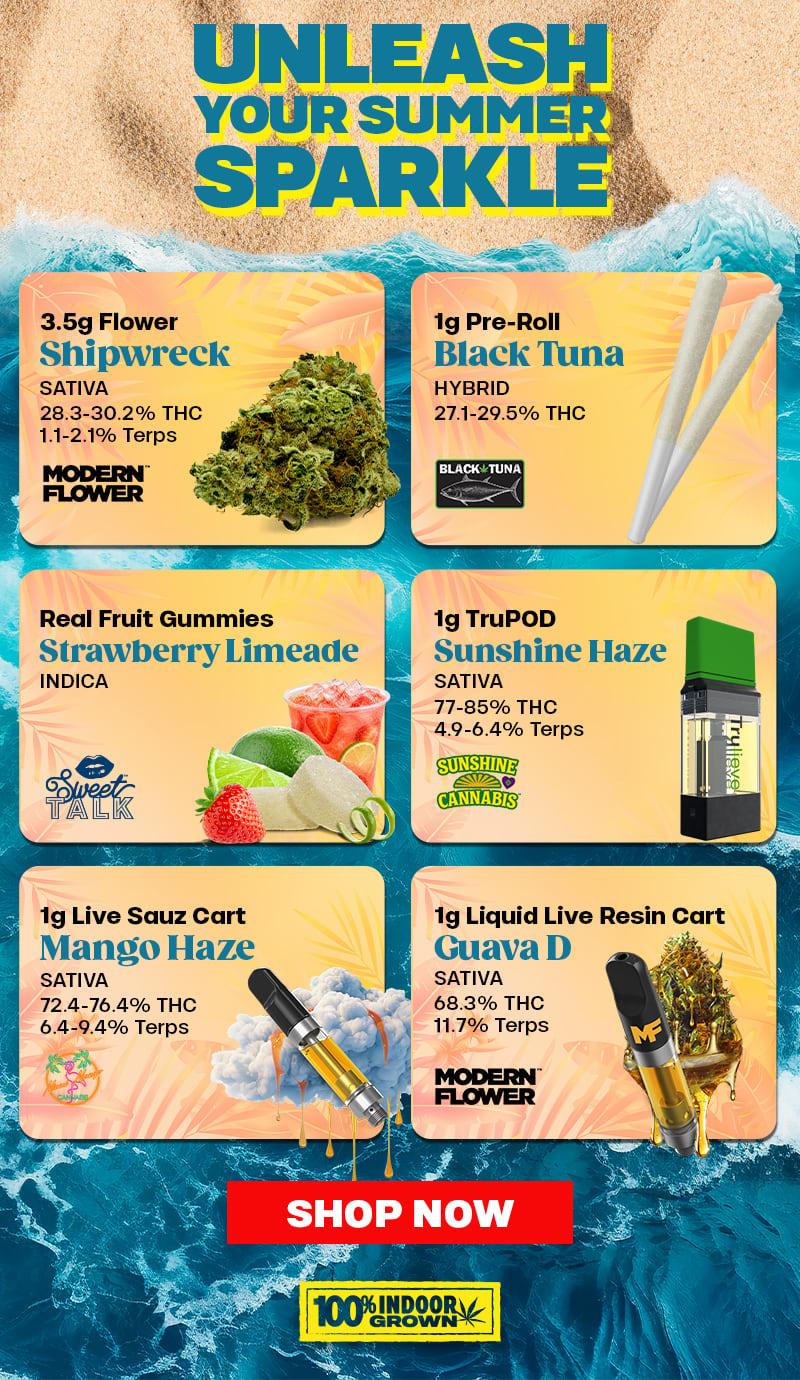 Summer Sparkle Deals On Flower, Vapes & More - Cannabis deal image