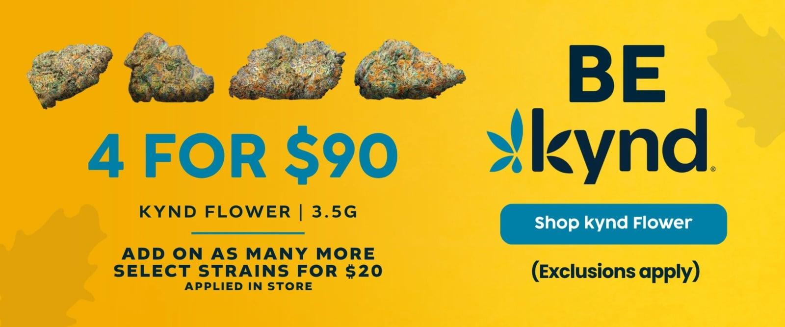 4 for $90 Kynd Flower Deals