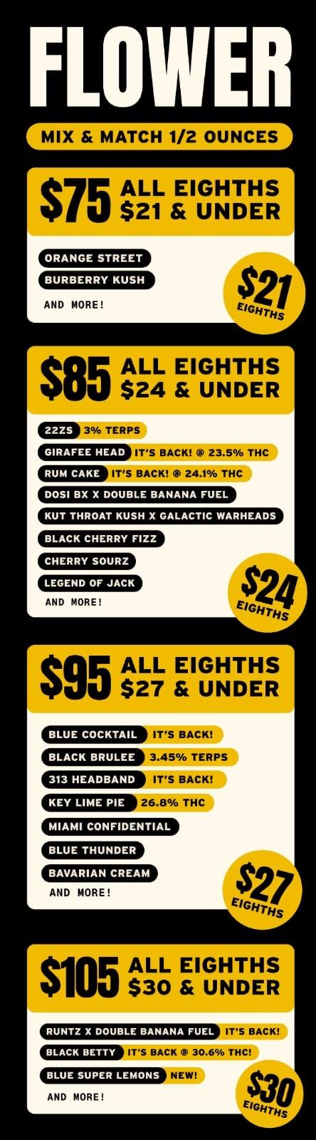 Flower Mix & Match Eighths Deals - Cannabis deal image