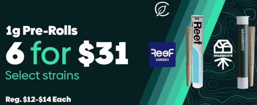 6 Pre-Rolls for $31 Deal - Cannabis deal image