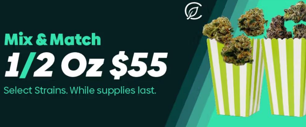 Mix & Match 1/2 Oz for $55 - Cannabis deal image