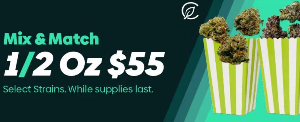 Mix & Match Half Ounce for $55