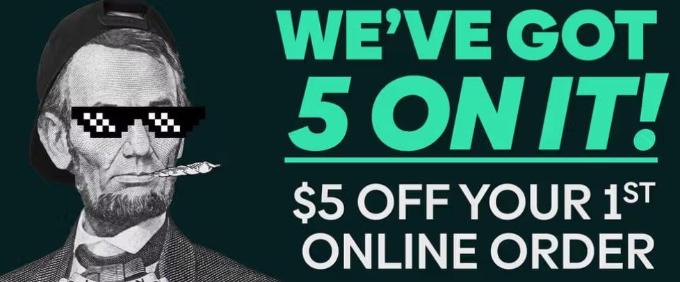Save $5 On Your First Online Order