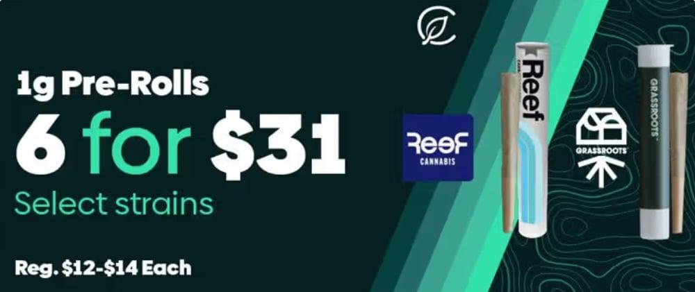Pre-Roll Deals and Regular Price Savings - Cannabis deal image
