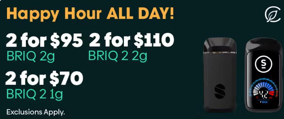 Happy Hour All Day: 2 for $95 or $110