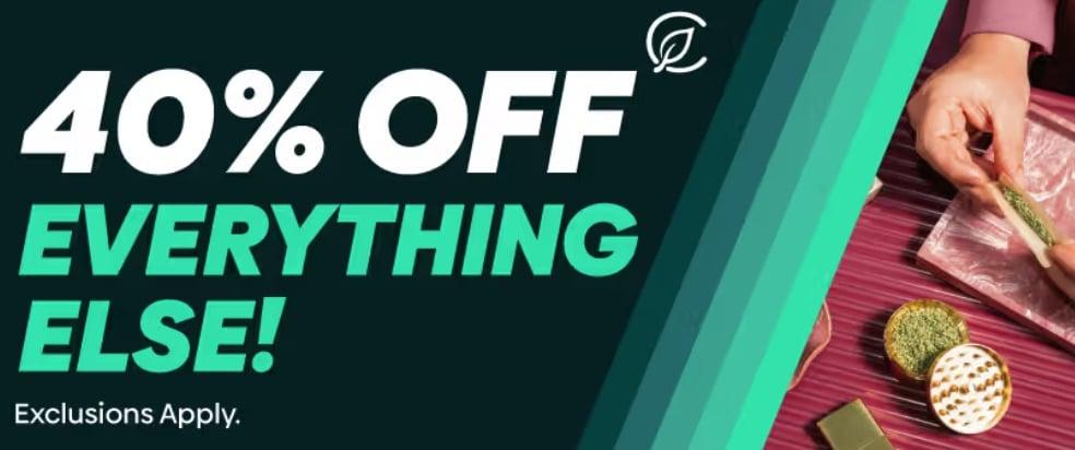 40% Off Everything Else! Exclusions Apply