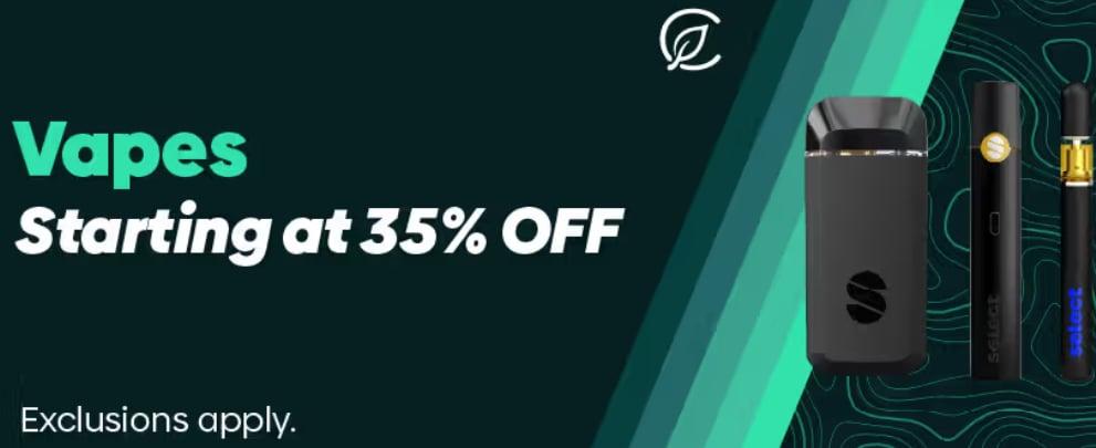 Vapes Starting at 35% Off - Cannabis deal image