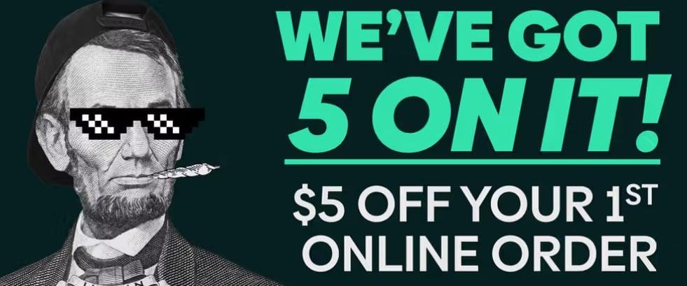 $5 Off Your First Online Order