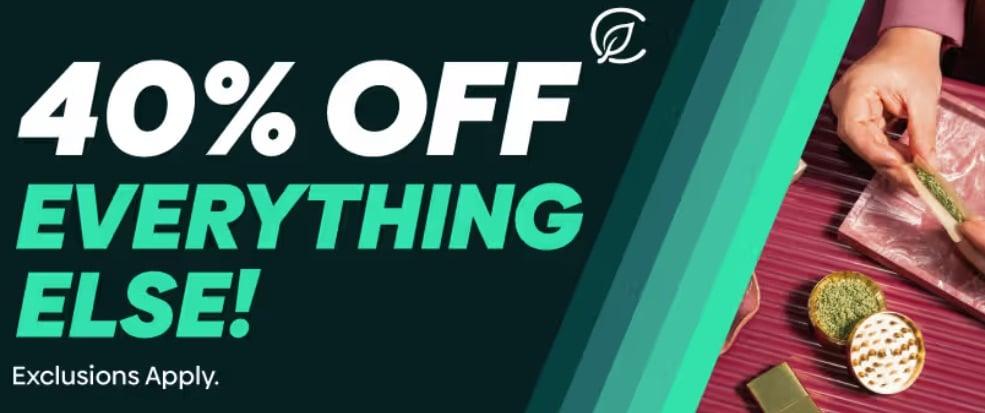 40% Off Everything Else! Exclusions Apply.