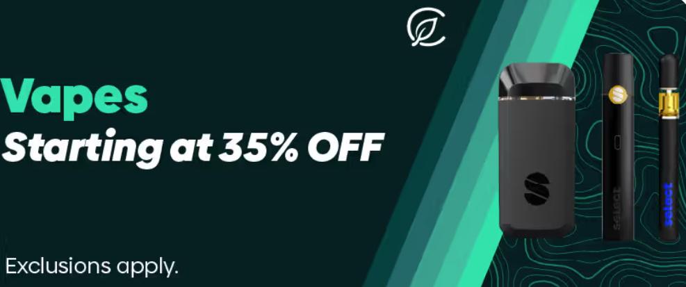 Vapes Starting at 35% Off - Cannabis deal image