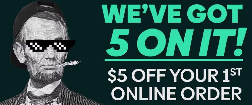 Save $5 On Your First Online Order