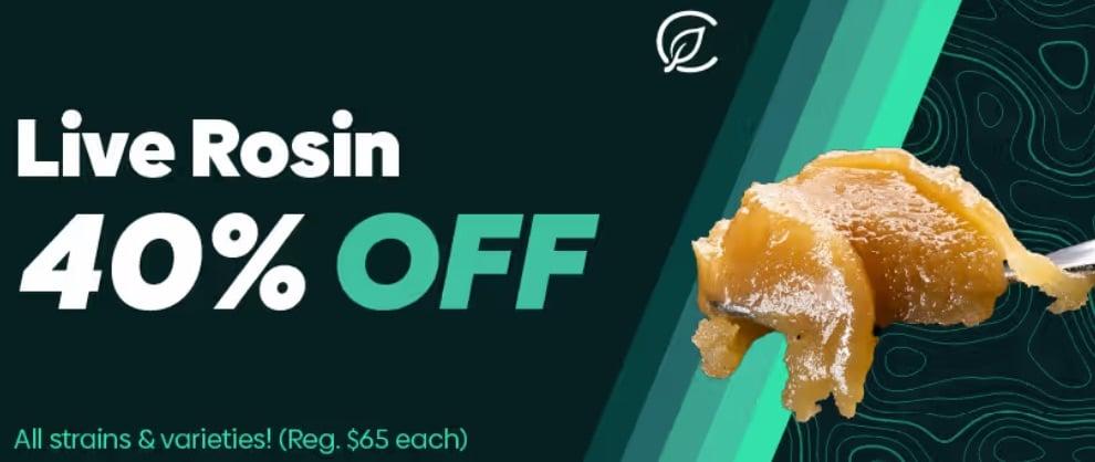 40% Off Live Rosin Deals Available - Cannabis deal image