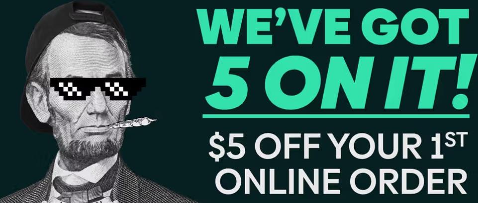 Save $5 On Your First Online Order