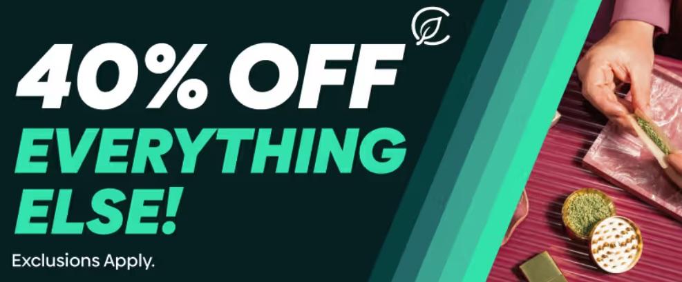 40% Off Everything Else! Exclusions Apply.
