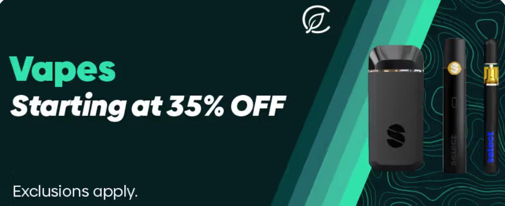 Vapes Starting at 35% Off - Cannabis deal image