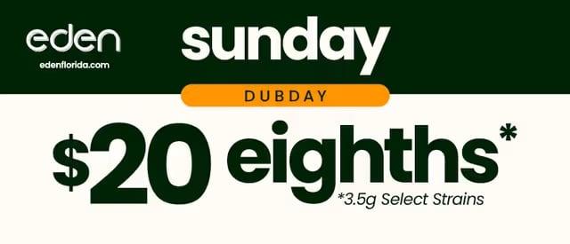 Sunday Dubday: $20 Eighths on Select Strains - Cannabis deal image