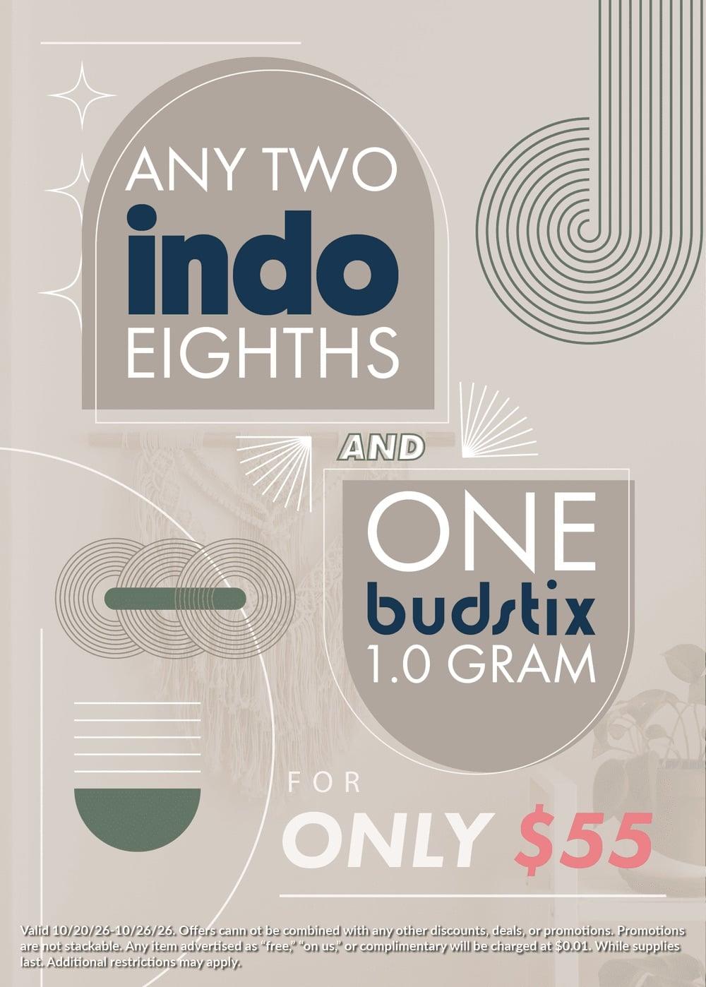 Any Two Inde Eighths & One Budstix Deal - Cannabis deal image