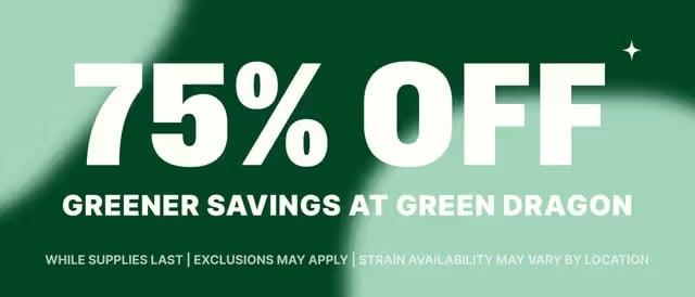 75% Off Greener Savings