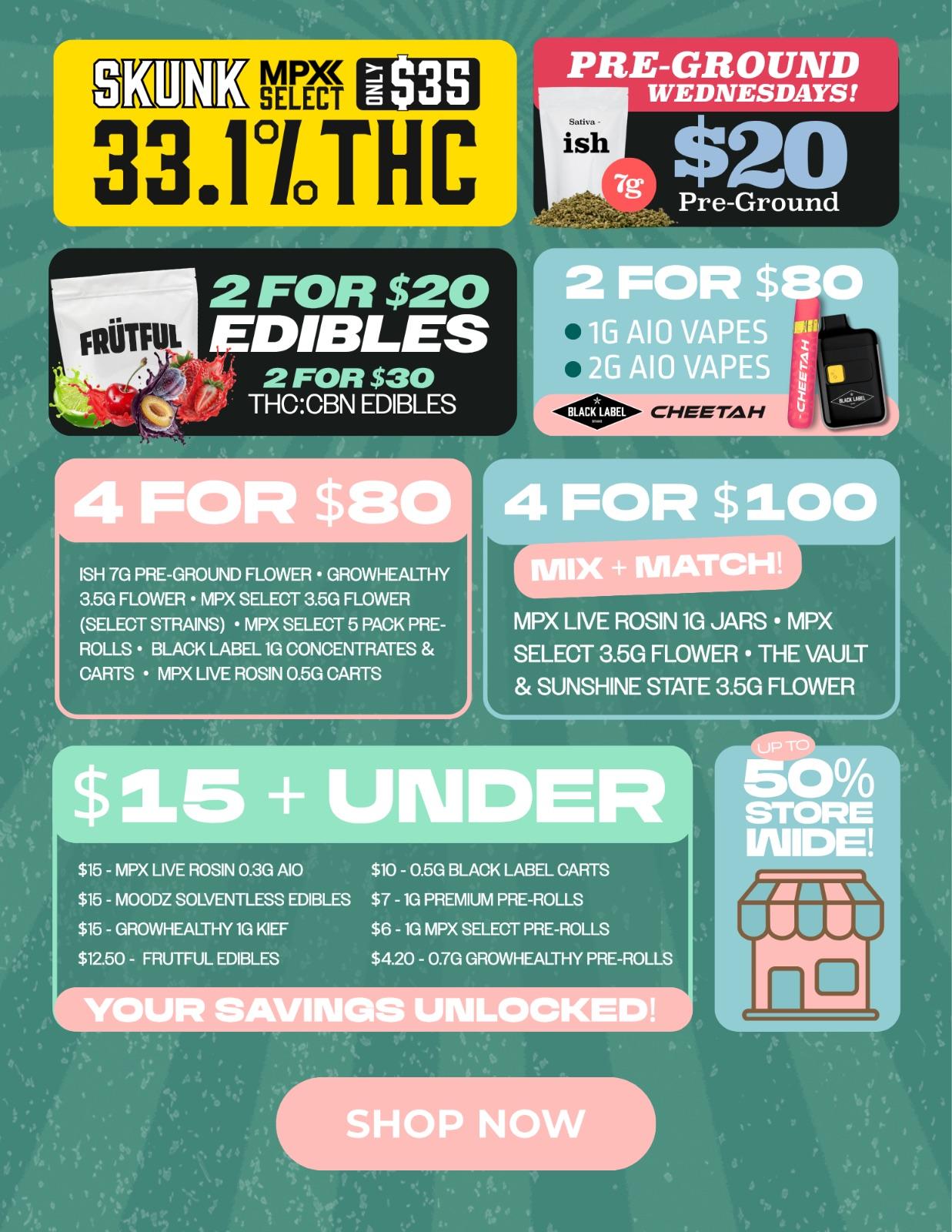 Mix & Match Deals Up to 50% Off
