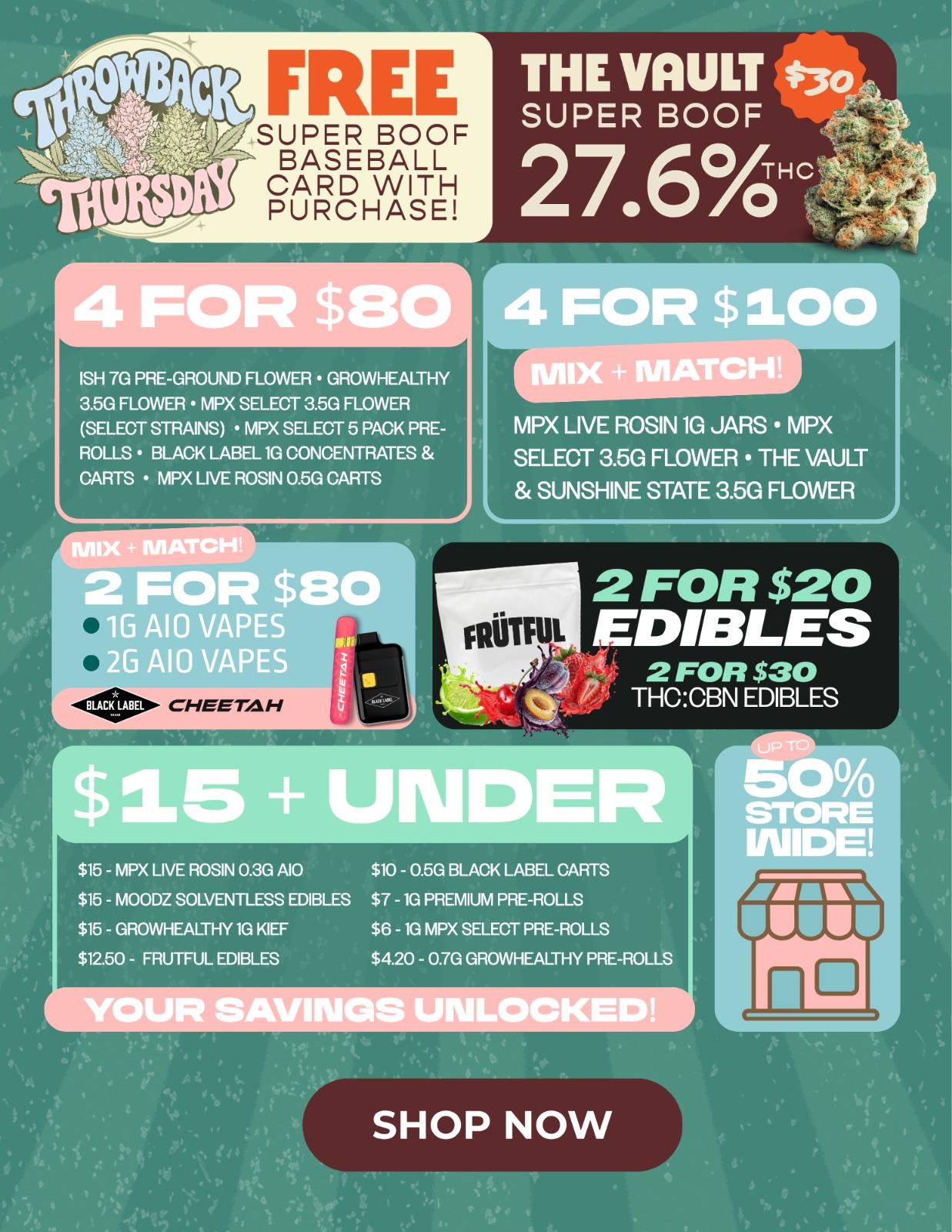 Mix & Match Deals & Up to 50% Off