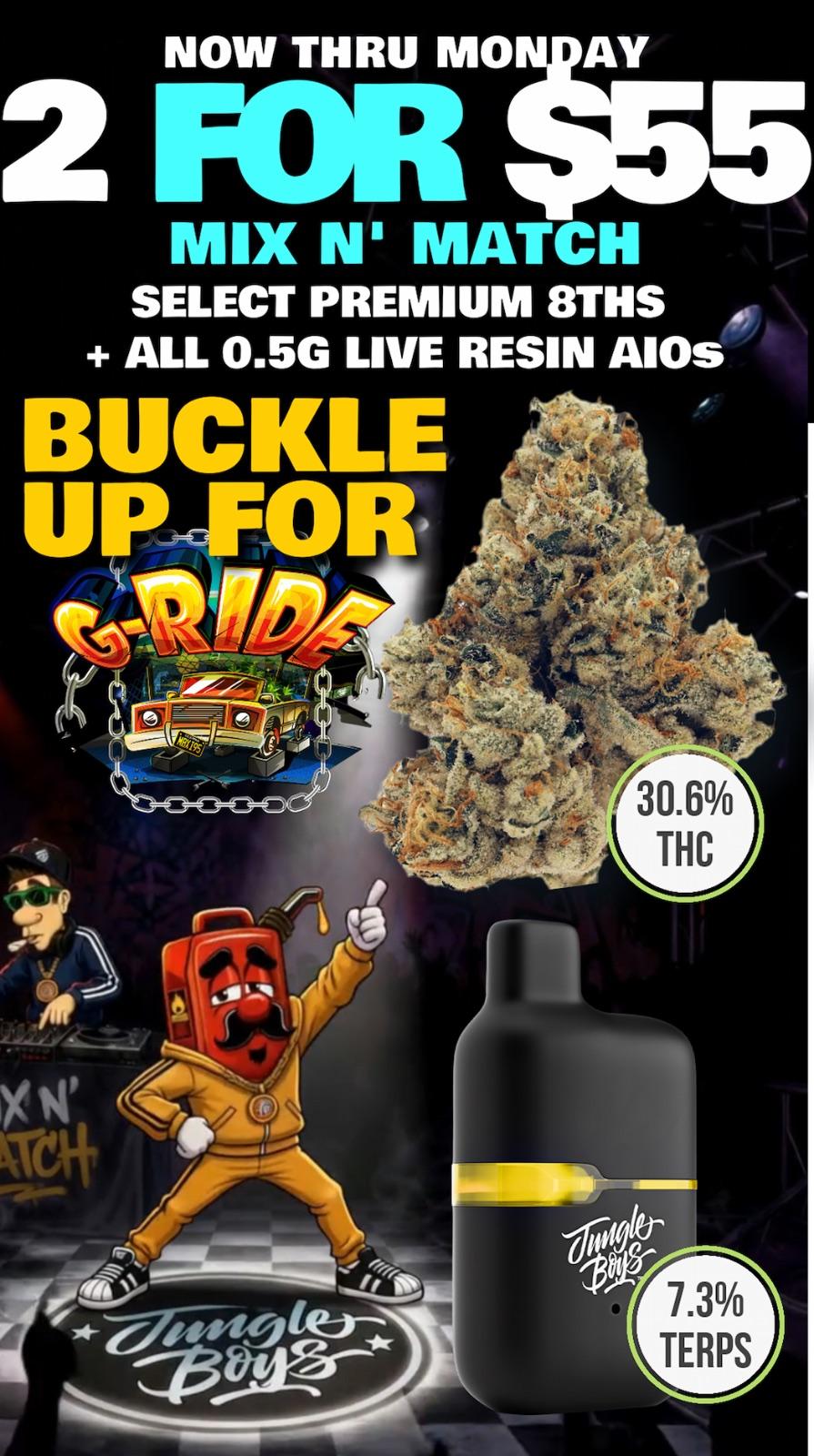 2 for $55 Select Premium 8ths & Live Resin AIOs