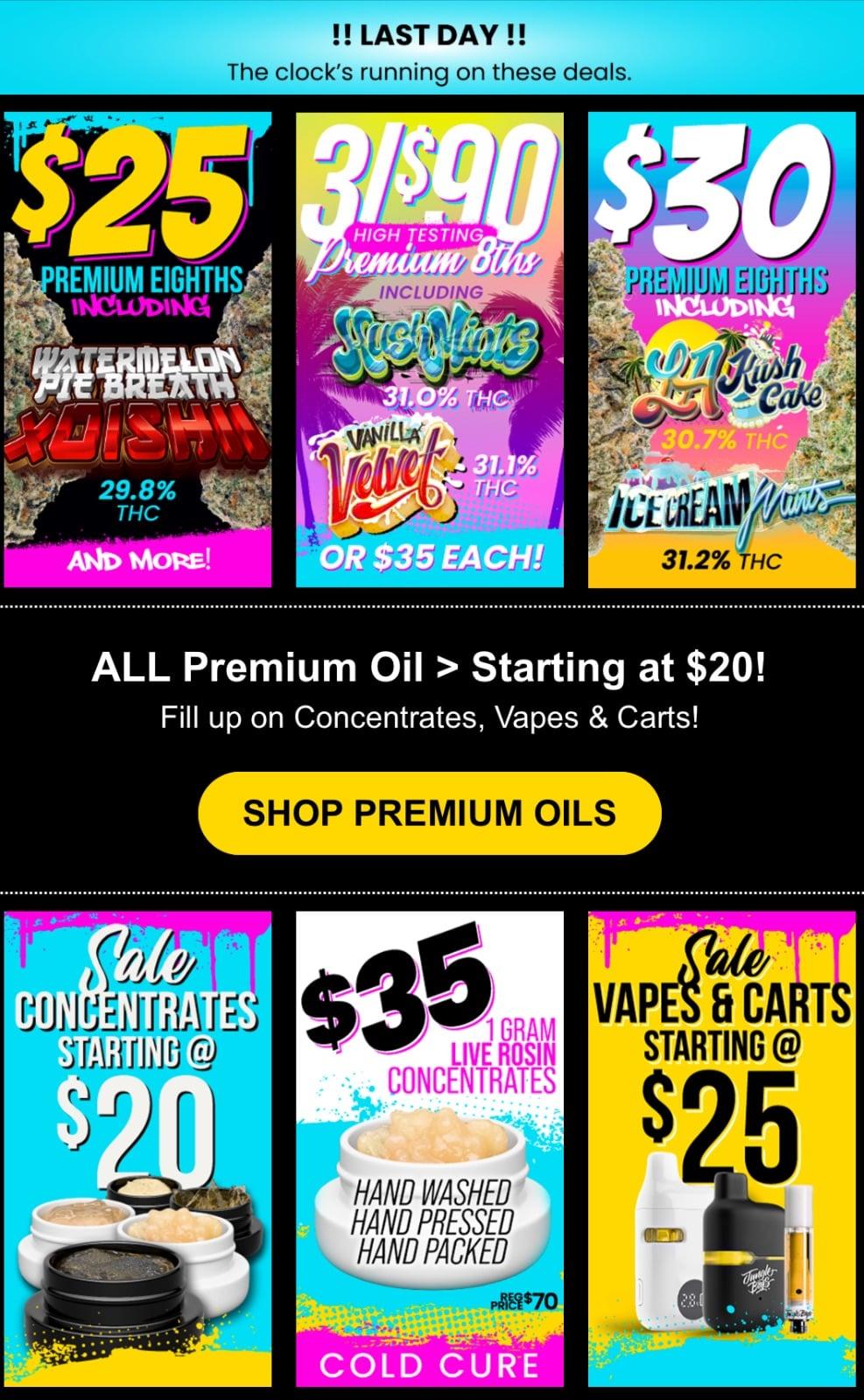 Last Day Deals: Flower, Concentrates & Vapes - Cannabis deal image