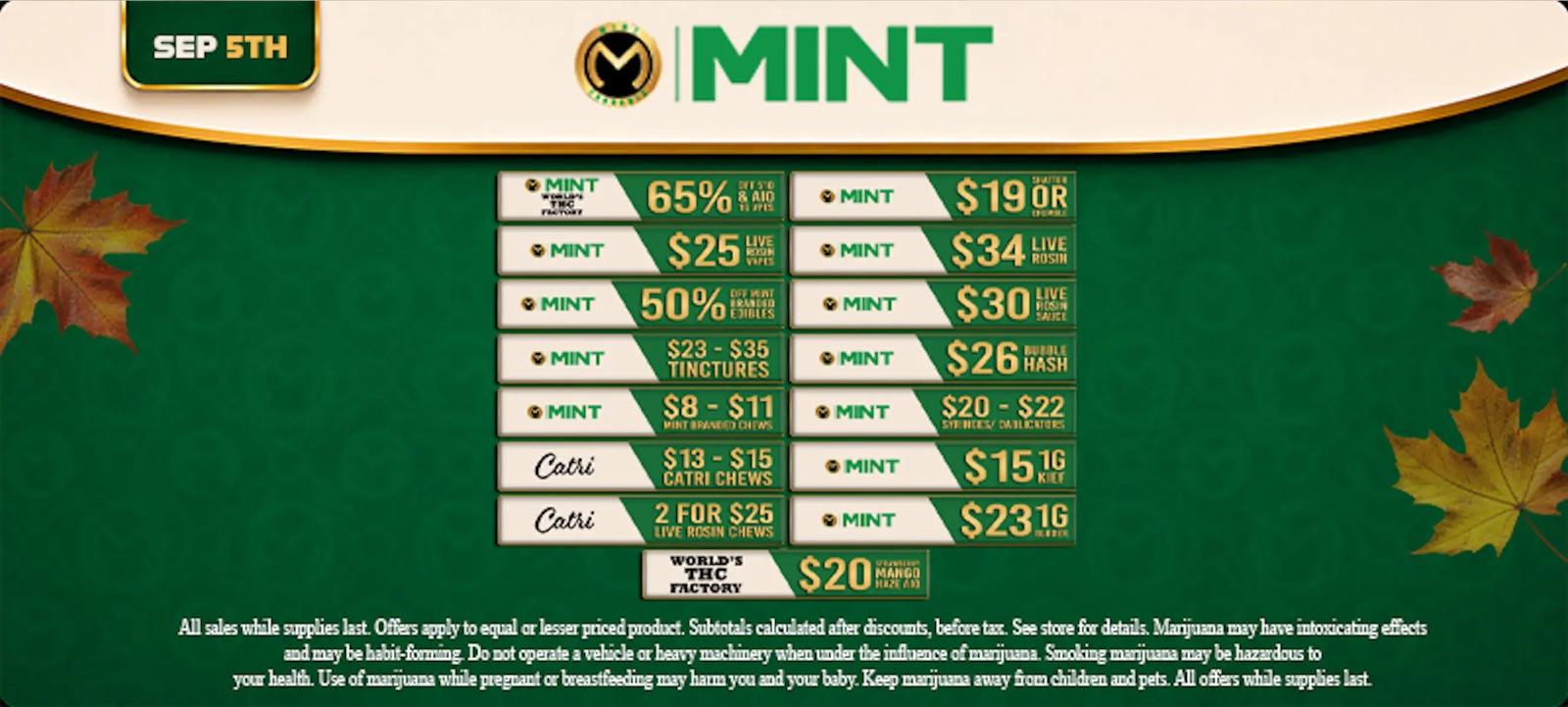 Vape & Concentrate Deals on SEP 5TH